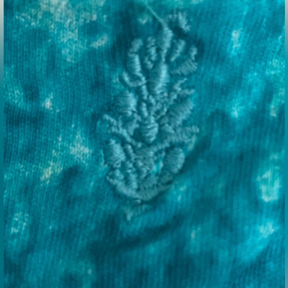 Free People NWT Gorgeous Teal Blue Crop Shirt Workout Casual Top Size XS - Picture 8 of 14